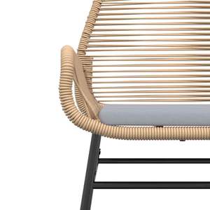 ชุดโต๊ะรับประทานอาหารในสวนสีเทาอ่อนพร้อมโต๊ะสีน้ำตาลและเก้าอี้สีดำ - Product Image 6