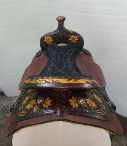 เบาะหนังวัว100% แบบตะวันตกทำด้วยมือดีไซน์โบราณเพื่อความสุขในการขี่ม้า - Product Image 6