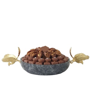 Bol de service au chocolat en marbre gris bol de service pour la maison hôtel décor de table bonbons bol de service par les fournisseurs indiens - Product Image 1