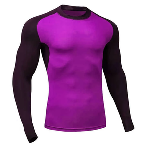 Rash Guard Gym Wear MMA Heat-Transfer Printed Full <b>Sleeves</b> Custom Logo Men Compression Shirt Spandex/Polyester Breathable - Product Image 6