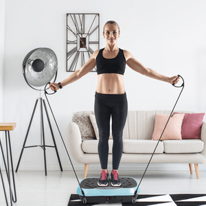 Attrezzatura per Fitness Domestico, Piattaforma Vibrante per Tutto il Corpo, Macchina con Bande di Resistenza ABS, Telecomando, Vibromacchina per Palestra Domestica - Product Image 2