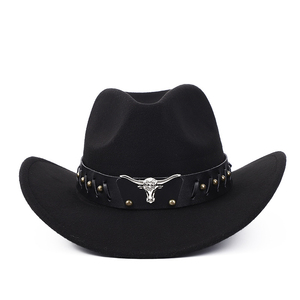 Chapeau de cowboy occidental style export européen-américain, 100 % polyester, broderie 3D, pour hommes et femmes, décontracté et tendance pour l'été - Product Image 2