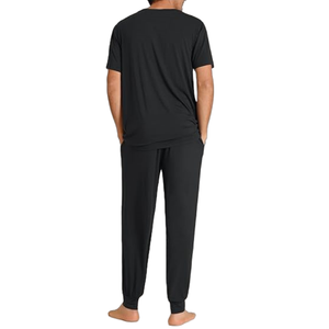 Conjunto de pijama con botones para hombre, ropa de dormir clásica, ropa cómoda para estar en casa, conjunto de dos piezas, ropa de noche suave, conjunto para estar en casa - Product Image 2