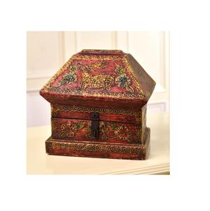 Wood Eco-Friendly Rectangle Jewelry <b>Storage</b> Organizer Box for Women Hand Carved Intricate Design for Necklace <b>Earrings</b> Rings - Product Image 6