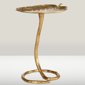 Golden Finished Leaf Design Hot Selling Home Decor Mode Home Decor Office Decor Coffee and <b>Side</b> <b>Table</b> - Product Image 4