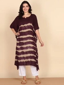 High Quality Designer Rayon <b>Kaftan</b> Tie Dyed <b>Summer</b> Daily Wear Regular Fit Sweetheart neck at Best Price by Supplier - Product Image 3