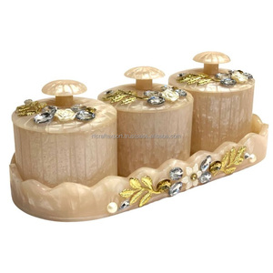 ภาชนะเก็บอาหารแบบสุญญากาศทรงรีภาชนะเรซินชุด3ชิ้นพร้อมถาดเรซินฝาเปิดง่ายสำหรับการจัดเก็บในห้องครัว - Product Image 3