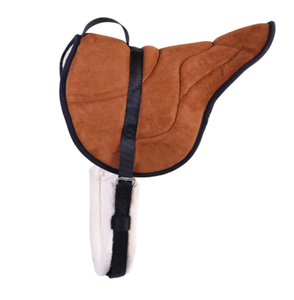 Faux Sheepskin Half Saddle Pad Horse Riding Shock Absorbing Saddle Liner <b>Equestrian</b> Equipment - Product Image 1