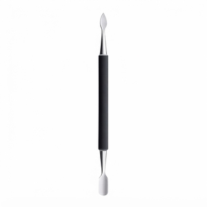 Pousse-cuticules double face en acier inoxydable personnalisé, avec poignée ergonomique moletée, pour soins des cuticules arc-en-ciel - Product Image 6