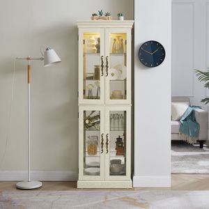 Vetrina Illuminata con Cornice in Legno per Conservare Vino o Giocattoli, o come Elemento Decorativo per Soggiorno - Product Image 2