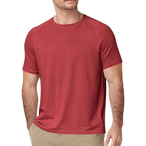 Camiseta Deportiva de Manga Corta para Hombre, Azul, de Secado Rápido, Poliéster, Compresión, Protección contra Rozaduras, Ropa Deportiva - Product Image 6