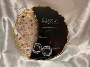 Resin Tray Elegant Handmade Minimalist Serving Tray for Home Tabletop <b>Kitchen</b> Use and Multipurpose Storage Use - Product Image 3