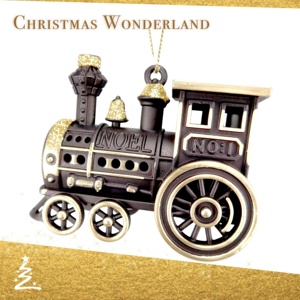 Décoration de Noël et du Nouvel An unique pour la maison, ornement de train 3D en acrylique plaqué or noir mat, emblème d'arbre, clé - Product Image 2