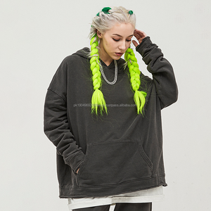 Personalizado de alta calidad 100% algodón streetwear peso pesado francés Terry sudaderas con capucha de gran tamaño pulóver lavado con capucha Unisex - Product Image 4