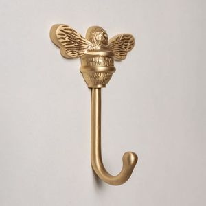 Crochets muraux décoratifs en laiton vintage, porte-manteau en métal résistant à la rouille, fixation murale pour salle de bain, style classique - Product Image 3