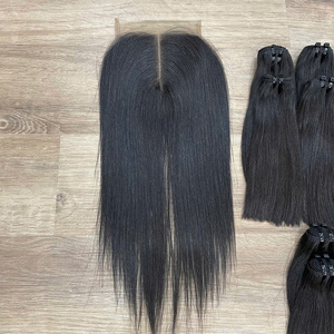 Lots de Cheveux Raides Naturels en Gros, Cheveux Humains Bruts Doublement Étirés, Pointes Épaisses, Aspect Soyeux et Naturel - Product Image 5