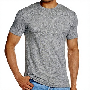T-shirt personnalisé en coton de bambou pour homme, grande taille, col rond, style européen, impression graphique, logo personnalisé, OEM, vente en gros, Tirupur, Inde - Product Image 1