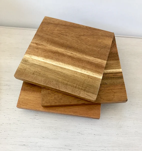 Posavasos de Madera para Bebidas, Accesorios para Vasos, 4 Piezas, Posavasos de Madera de Estilo Clásico Hechos a Mano, 5 mm/3 mm, Posavasos Ecológicos - Product Image 4