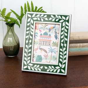 Nouveauté : Cadre photo en bois avec incrustation de os, design unique, haute qualité, pour la décoration de la maison ou du bureau, provenant d'Inde. - Product Image 4