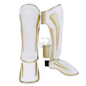 Protectores de empeine de cuero de vaca para kickboxing, equipo de combate, soporte para karate, boxeo, MMA, espinilleras para hombres, Muay Thai, venta al por mayor - Product Image 1