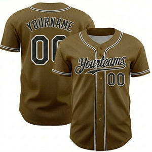 Camiseta de Béisbol OEM para Hombre, Camisa con Botones, Manga Corta, Uniforme Deportivo de Softbol y Hip Hop, Camisetas de Béisbol Personalizadas, Camiseta Lisa - Product Image 6