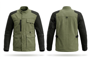 เสื้อแจ็คเก็ตป้องกันสำหรับขี่มอเตอร์ไซค์ ดีไซน์ใหม่ สำหรับผู้ชาย ทนทาน กันน้ำ กันลม เหมาะสำหรับงานหนัก มีกระเป๋าหลายช่อง - Product Image 2