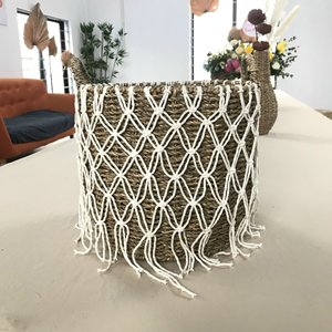 Panier de rangement rond multifonction en jonc de mer, écologique et rustique, pour le linge - Product Image 4