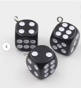 Dijes de Resina 3D en Forma de Dados, Transparentes y de Colores, para la Creación de Joyería, Accesorios Hechos a Mano - Product Image 2