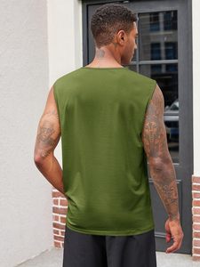 Débardeurs vintage 100 % coton personnalisés pour hommes – T-shirts sans manches amples pour le fitness - Product Image 4
