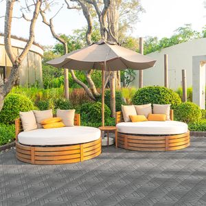 27 Pack 11.8"x11.8" Plastic <b>Interlocking</b> Deck <b>Tiles</b> 20mm Thick Waterproof PP Material for Indoor & Outdoor Patio <b>Floor</b> Decking - Product Image 6