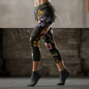 Legging Capri de Sport Extensible pour Fitness et Course à Pied, avec Effet Ventre Plat, Imprimé Personnalisé, Tendance et Stylé, Pantalon de Compression - Product Image 3