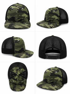 Gorra Trucker de Camuflaje de 6 Paneles con Malla, Ajustable, Visera Plana, Unisex, de Algodón y Poliéster, para Deportes al Aire Libre - Product Image 6
