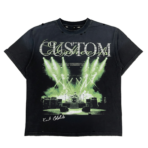 Camisetas de Hombre Oversize de Hombro Caído con Estampado Personalizado, Estilo Boxy, de Algodón Pesado, con Efecto Ácido y Desgastado por el Sol - Product Image 2