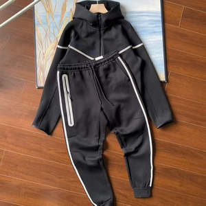 Nouveau survêtement personnalisé avec logo, design réfléchissant, en coton, pour le sport, la course à pied, le football, pour hommes, ensemble de survêtement - Product Image 2