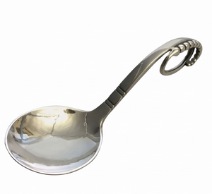 Vintage Stainless Steel Serving Spoon With Long Handle <b>Mirror</b> Polish Elegant Design For Tableware Dinnerware Essentials - Product Image 1
