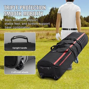 Borsa da Viaggio per Golf in Nylon 1000D Resistente, Custodia Morbida per Esterni, Valigia Imbottita Resistente all'Usura per Attrezzatura da Golf - Product Image 3