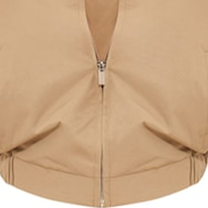 เสื้อแจ็คเก็ตบอมเบอร์ผ้าไหม/ผ้าฝ้าย คอปก ซิปหน้า ชายเสื้อจับจีบ ไหล่ตก แขนเสื้อติดกระดุม  สำหรับฤดูใบไม้ผลิ  โลโก้ด้านหน้า - Product Image 2