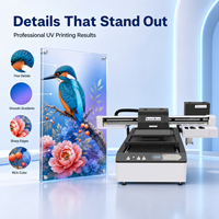 Mesin Cetak UV KONGKIM A1 Berkualitas Tinggi dengan CMYK Putih Varnish untuk Pencetakan Personalisasi Efek 3D