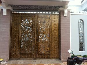 Puerta de Hierro Forjado Moderna y Personalizada de Lujo con Recubrimiento en Polvo para Entrada de Villa, Diseño Decorativo de Metal para Entrada de Vehículos y Seguridad Exterior - Product Image 2