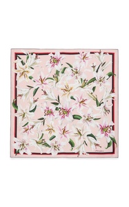 Elegant Look Floral Border Printed <b>Silk</b> Satin Square Scarf for Women Luxury Vintage Tassel <b>Head</b> Scarf Suitable for All-Season - Product Image 3
