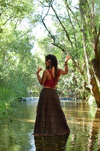 กระโปรงผ้าฝ้ายทรงโบโฮ น้ำหนักเบา ชายระบาย แต่งลูกไม้ ทรงเอไลน์  สำหรับผู้หญิง เหมาะสำหรับงานเทศกาลฤดูร้อน - Product Image 3