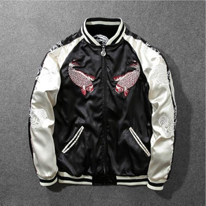 Unisex Sporty Spring Satin Varsity Letterman <b>Baseball</b> <b>Bomber</b> <b>Jacket</b> with Embroidery Patches Front Logo OEM Service Available - Product Image 6