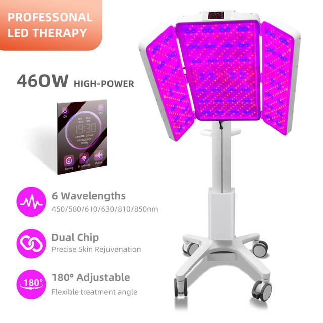 Redfy Professional Medical Grade 460W Foldable Led Photon Device Equipment Infra Body Skin Red Light Therapy Panel Pdt Machine