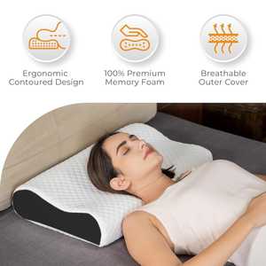 Modern Breathable Ergonomic Organic Memory Foam Cervical <b>Pillows</b> Wholesale Bed Rest <b>Pillow</b> Knitted <b>Pillow</b> Covers Solid for Neck - Product Image 2