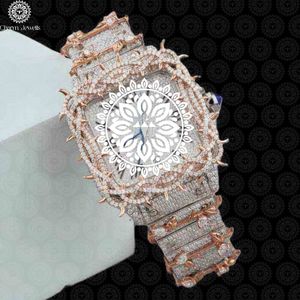 Reloj de Lujo para Mujer Charm Jewells, Caja Cuadrada de Acero Inoxidable de 38 mm, Cristal de Zafiro, Cierre de Mariposa, Cuarzo Analógico - Product Image 2