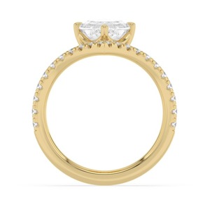 แหวนวงเชฟรอนประดับเพชรทรงรี 10K โรสโกลด์สุดหรู 3.38 กะรัต - Product Image 6