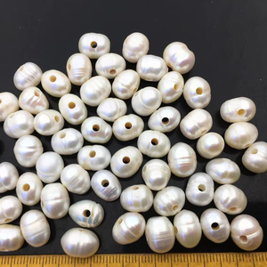 AA White Freshwater Pearl 8.5-9.5mm <b>Large</b> Hole 2mm Potato <b>Beads</b> Clean Surface Big Hole Pearls Easy Stringing Jewelry Bulk - Product Image 3