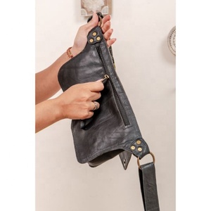 Cinturón utilitario de cuero genuino LW Unisex con riñoneras multibolsillos para correr, viajar, deporte, Material de cuero genuino - Product Image 5