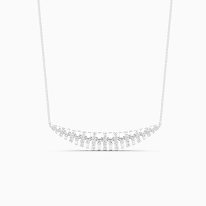 Colgante de arco multicolor con diamante cultivado en laboratorio de 0.70 quilates, corte redondo simétrico, en oro amarillo, blanco y rosa de 9 quilates. - Product Image 2