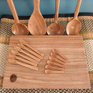 Espátula Clásica de Madera Natural de Neem – Espátula de Cocina Premium con Mango Largo para Sartenes Antiadherentes, Cocinar, Remover y Preparar Alimentos - Product Image 4